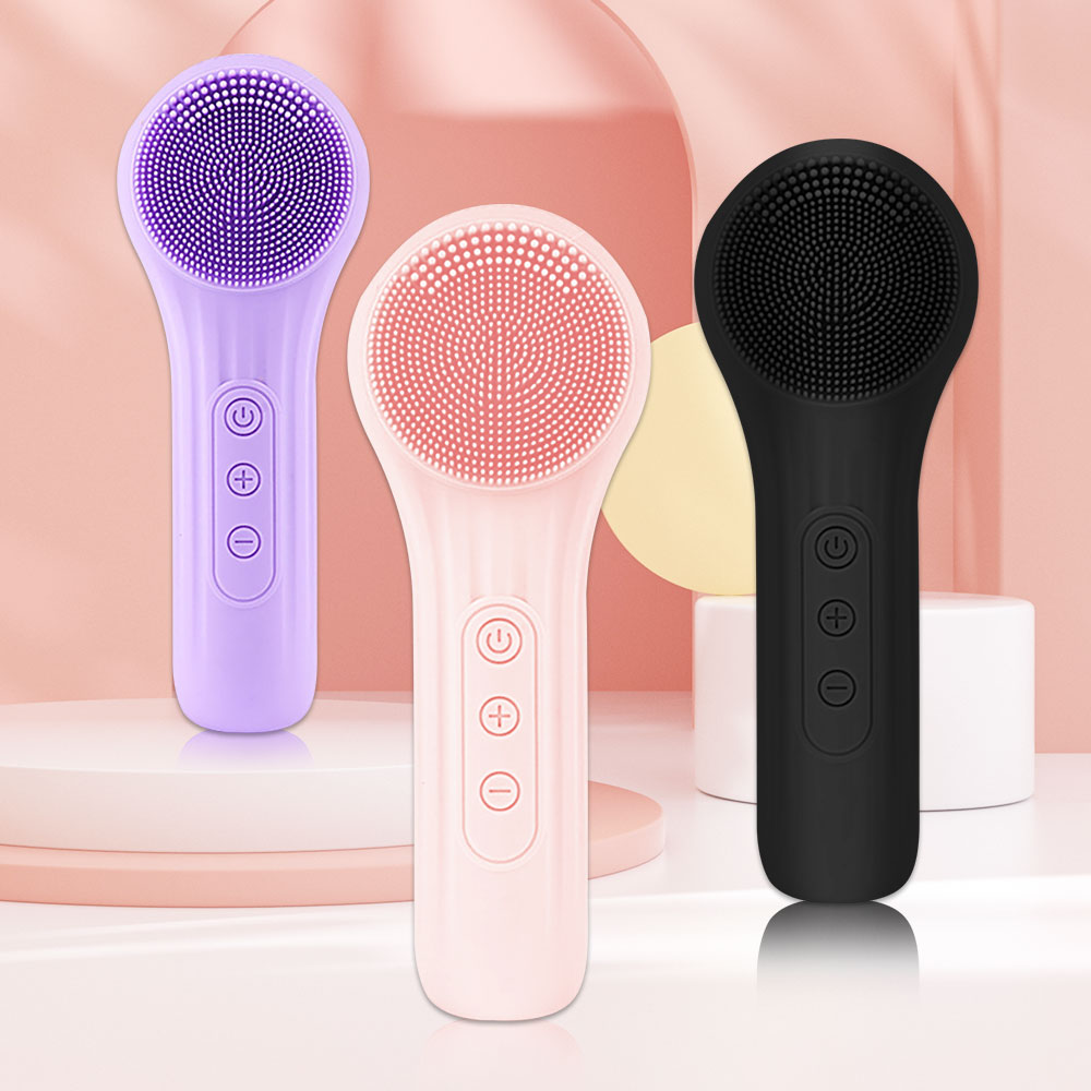 Electric Face Cleanser Brush - Звуковая силиконовая щетка для лица, очиститель,