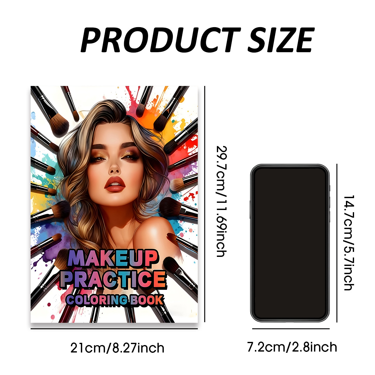 Beauty Makeup Book - Книга для практики макияжа: раскраска для