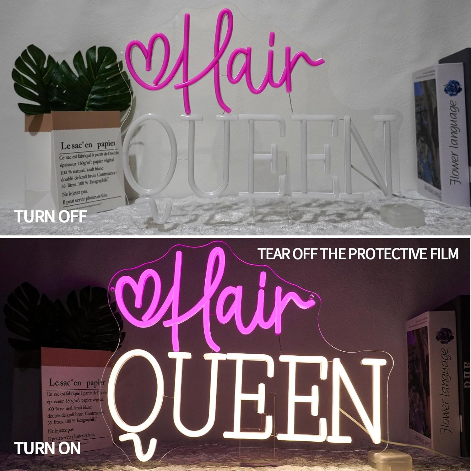 Неоновая вывеска «Королева вол – обзор и цена Beauty Queen Makeup Studio